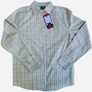 Lee Beige Plaid Long-Sleeve Button-Down Shirt